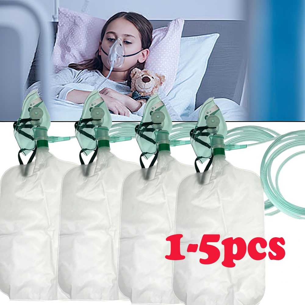 Oxygen Mask Non-Rebreather - 1-5PCS 성인 비재호기 산소 마스크(저수지 백이