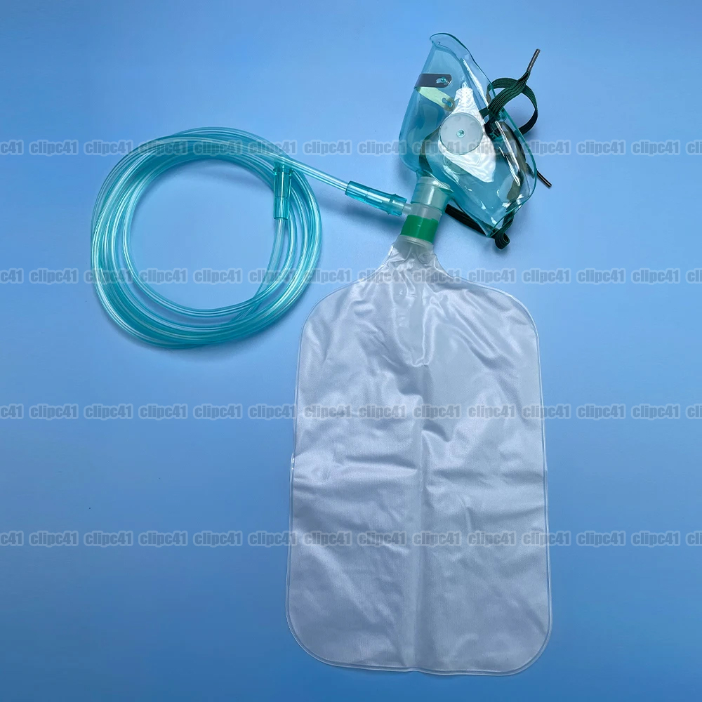 튜브가 포함된 성인용 고농도 산소 마스크 1개 - 탄력 - Oxygen Mask Non-Rebreather 리뷰 및 가격