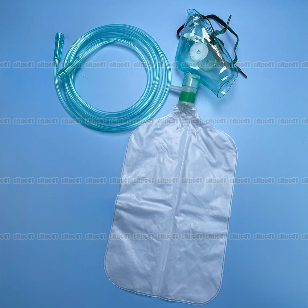튜브가 포함된 성인용 고농도 산소 마스크 1개 - 탄력 - Oxygen Mask Non-Rebreather 리뷰 및 가격