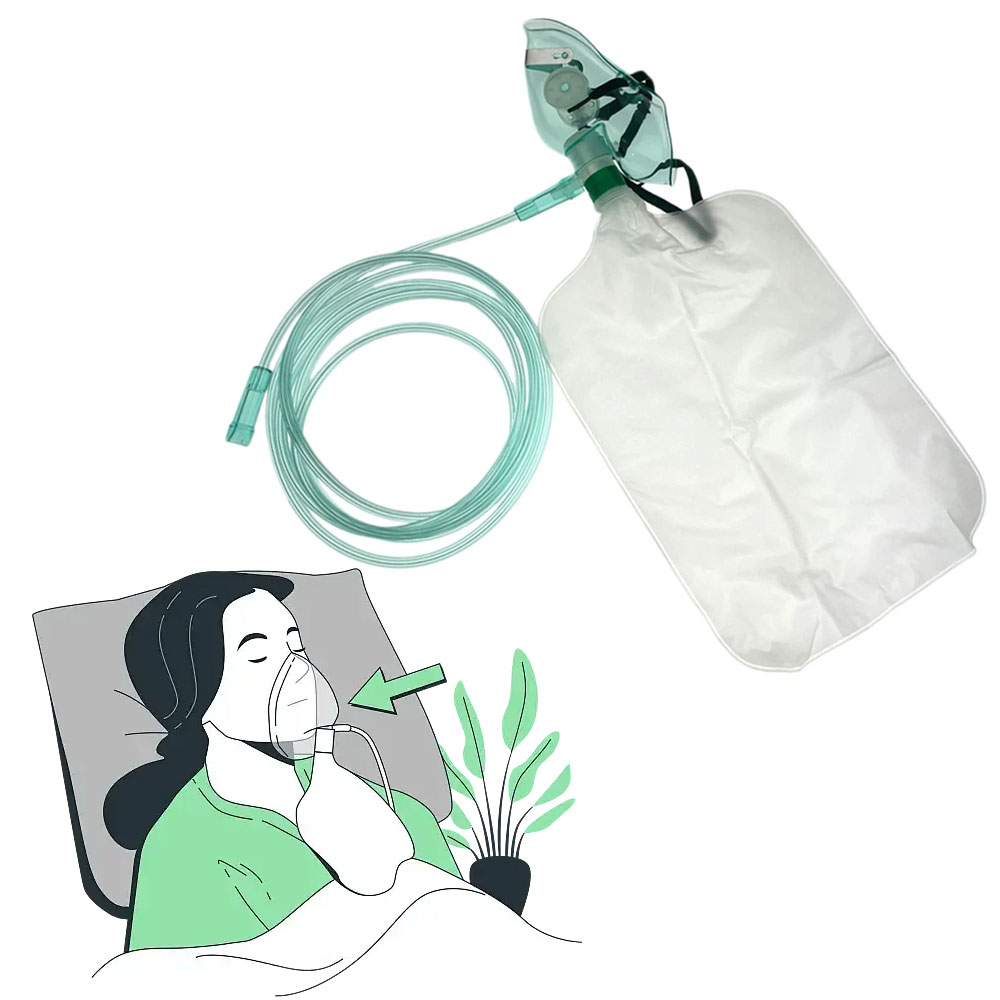 5-10개 일회용 성인용 고농도 산소 마스크(튜브 포함 - Oxygen Mask Non-Rebreather 리뷰 및 가격